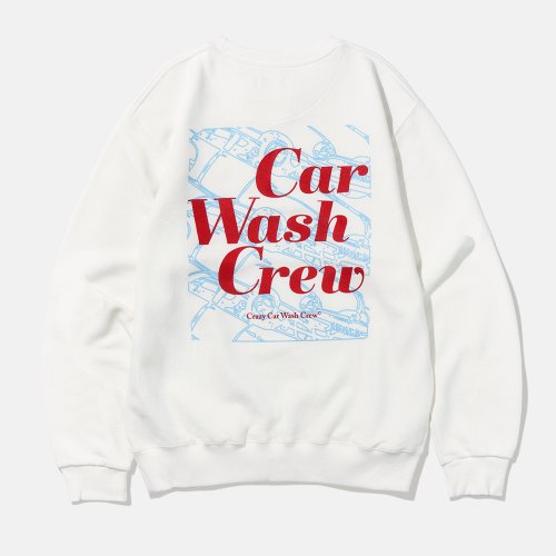 크레이지 카 워시 크루(CRAZY CAR WASH CREW) 카 패턴 스웨트셔츠 화이트 - 사이즈 & 후기 | 무신사