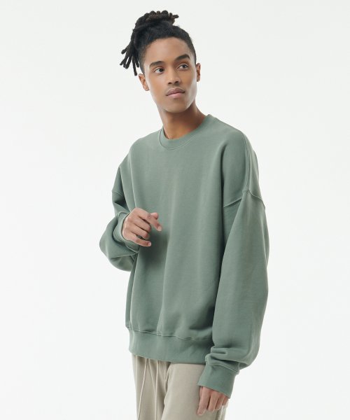 Cropped green sweatshirt online