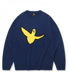 BIG ANGEL CREW NECK KNIT NAVY