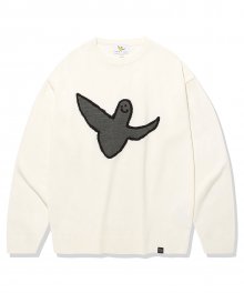 BIG ANGEL CREW NECK KNIT IVORY