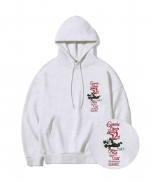 FELIX THE CAT EMBROIDERY HOODIE [LIGHT GREY]