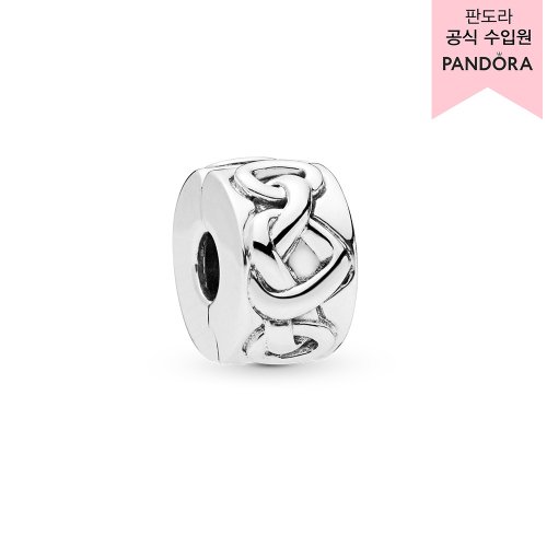 판도라() 노티드 하트 클립 참_798035 상품 이미지
