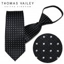 토마스 베일리(THOMAS VAILEY) 자동/지퍼넥타이-스텔라 블랙 7cm