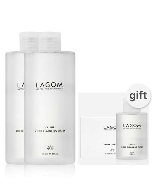 라곰(Lagom) 셀럽 마이크로 클렌징 워터 350Ml X 2개 (+사은품 증정) - 46,800 | 무신사 스토어