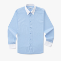 코디갤러리(CODIGALLERY) [95130 SIZE] 블루 클레릭 핀홀카라 셔츠