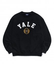 FELT EMBLEM LOGO CREWNECK BLACK