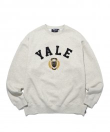 FELT EMBLEM LOGO CREWNECK OATMEAL