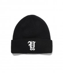 PREPPY Y LOGO BEENIE BLACK