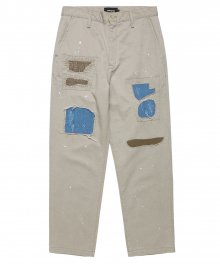 REPAIRED WORK PANT BEIGE(MG2CSMPA11A)