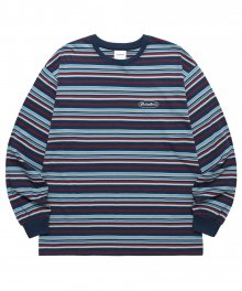 GOTHIC OVAL STRIPED LS TEE NAVY(MG2CSMT555A)