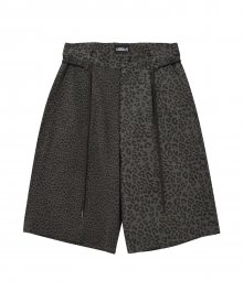 Twofold Leopard Shorts [Charcoal]