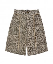 Twofold Leopard Shorts [Beige]
