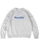 로얄라이프(ROYALLIFE) RLCN900 오리지널 로고 기모 맨투맨 - 그레이
