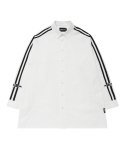 아조바이아조(AJOBYAJO) 2-Stripes Oversized Reglan Shirt [White]