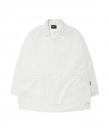 Batwing Oversized Shirt [White]