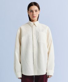 BROOKS EMBO LOOSE SHIRT IVORY