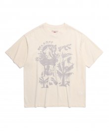 PALM TREE PRINTING T-SHIRT IVORY