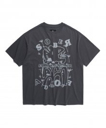 SOBER PRINTING T-SHIRT CHARCOAL