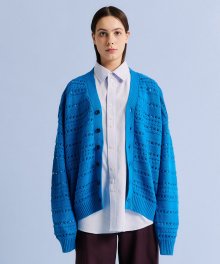 META PUNCHING KNIT JUMPER BLUE