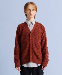 META PUNCHING KNIT JUMPER ORANGE