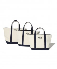 2 TONE ARCH CANVAS TOTE BAG NAVY