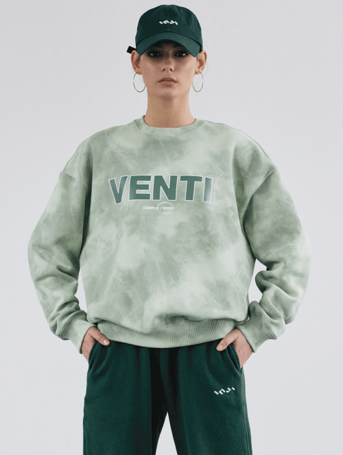 Свитшот VENTI TIE-DYE Green