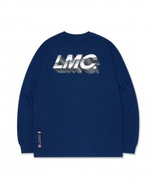 LMC 3D ITALIC OG LONG SLV TEE dark blue