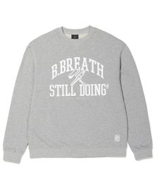 B BREATH CREWNECK - MGREY