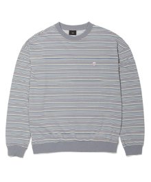 BB CIRCLE STRIPE CREWNECK - GREY