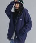 BB CIRCLE ZIP-UP HOODIE - NAVY