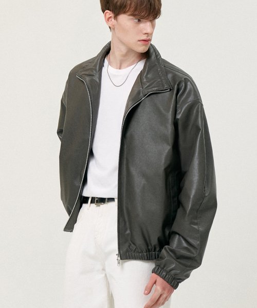 MUSINSA | ドフジェーソン OVERSIZED VEGAN LEATHER WINDBREAKER