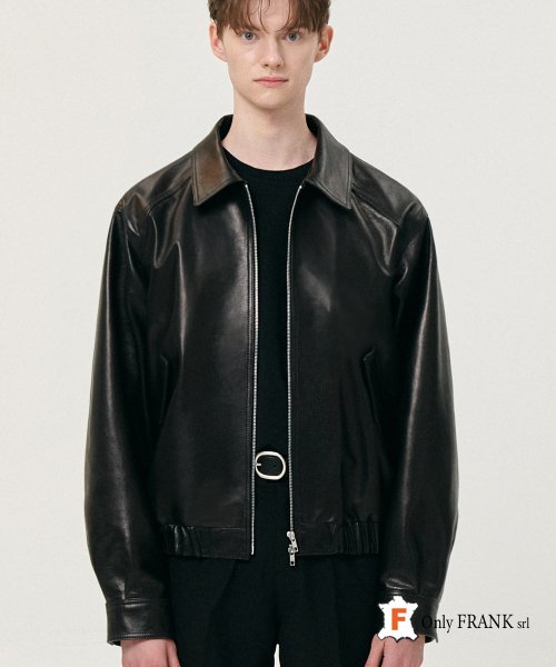 MUSINSA | DOFFJASON PREMIUM OVERSIZED LAMBSKIN VEGETABLE BOMBER JACKET