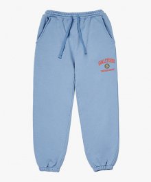 FC LETTERING STONE WASHED JOGGER PANTS-BLUE