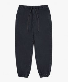 GARMENT DYED STRETCH COTTON JOGGER PANTS-CHARCOAL