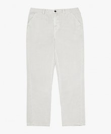 GARMENT DYED TWILL PANTS-CREAM