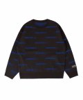 라임 모노그램 컴포트핏 스웨터(블랙)
