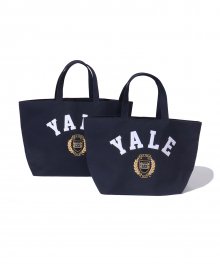 FELT EMBLEM LOGO CANVAS TOTE BAG NAVY