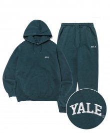 [ONEMILE WEAR] SMALL ARCH HOODIE+SWEAT PANTS GREEN