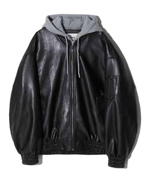 leather jacket - MUSINSA