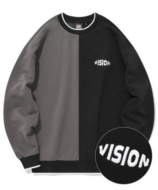 비전스트릿웨어(VISION STREETWEAR) VSW Half Piece Crewneck Black 상품 이미지