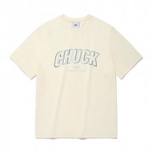 시그니처 라인 로고 티셔츠 (크림)