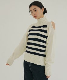 KACK TURTLE STRIPE KNIT IVORY