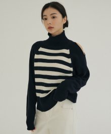 KACK TURTLE STRIPE KNIT NAVY