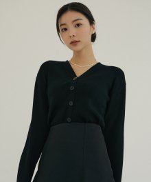 KACK V-NECK CARDIGAN BLACK