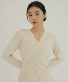 KACK V-NECK CARDIGAN CREAM