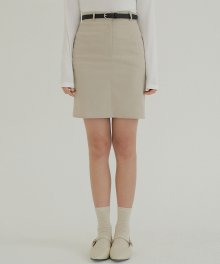 KACK MINI BELT SKIRT LIGHT GRAY