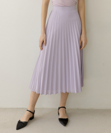 KACK BANDED ACCORDION SKIRT LILAC