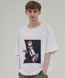 Arrogant Rich Boy 오버핏 반팔 티셔츠 (VNDTS203) 화이트