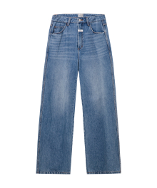 M HIGH STRAIGHT DENIM PANTS blue