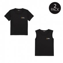 N205KPA910 키즈 2PACK 민소매&반팔 티셔츠 CARBON BLACK